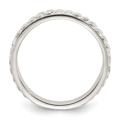 Sterling Silver Chain Inlay Design 3mm Band