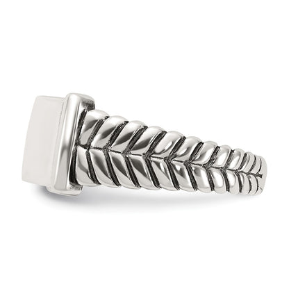 Sterling Silver Oxidized Men's Ring