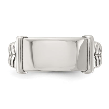 Sterling Silver Oxidized Men's Ring