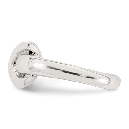 Sterling Silver Polished Infinity Adjustable Toe Ring