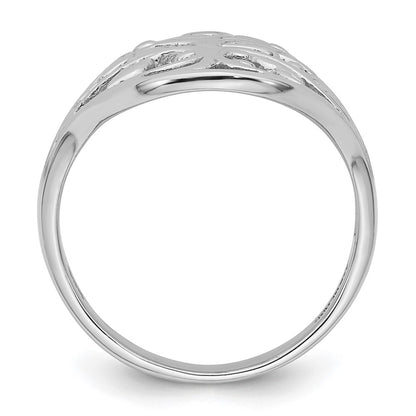 Sterling Silver Rhodium-plated Polished Fancy Tree Size 7 Ring