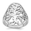 Sterling Silver Rhodium-plated Polished Fancy Tree Size 7 Ring