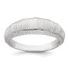 Sterling Silver Polished and Grooved Size 7 Ring