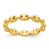 Sterling Silver Gold-tone Polished Mariner Link Size 7 Ring