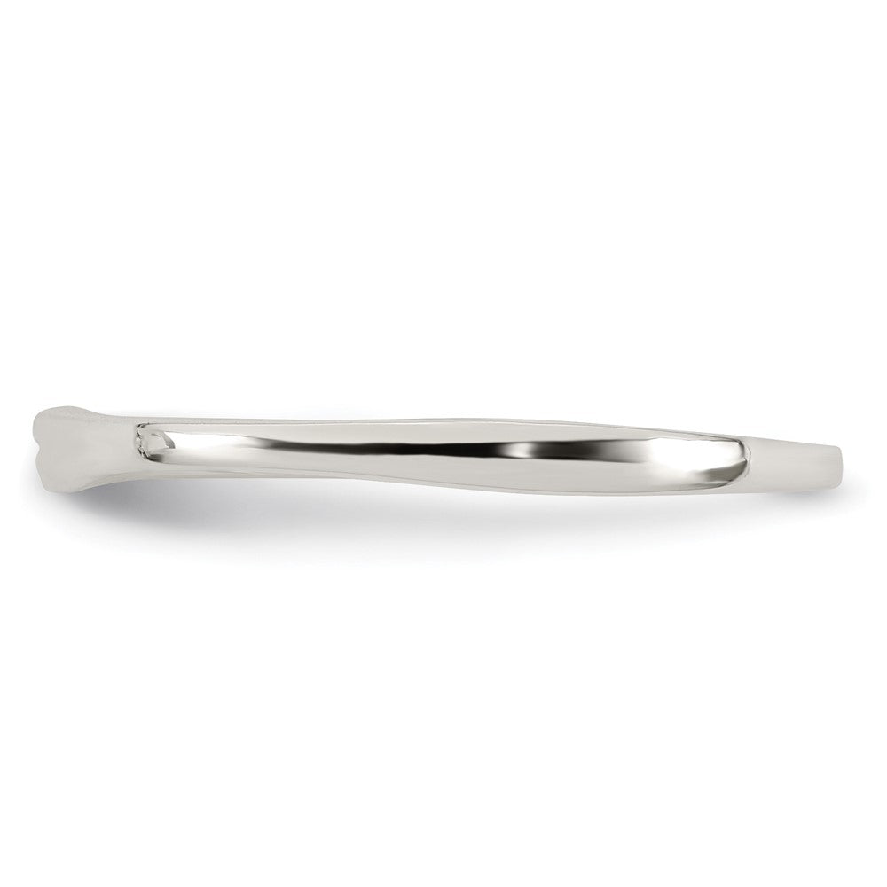 Sterling Silver Polished CZ 1.5mm Band Size 7 Ring