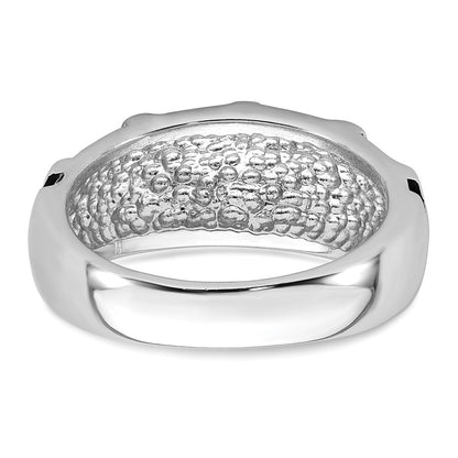 Sterling Silver Rhodium-plated Enameled Polished Multi-Cross Size 10 Men's Ring