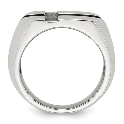 Sterling Silver Antiqued Cross Mens Size 11 Ring
