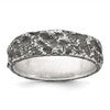 Sterling Silver Antiqued and Textured Nugget Mens Size 9 Band Ring