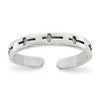 Sterling Silver Antiqued Crosses Toe Ring