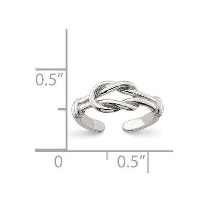 Sterling Silver Love Knot Toe Ring