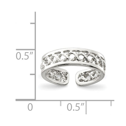 Sterling Silver Solid Toe Ring