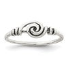 Sterling Silver Antiqued Swirl Ring