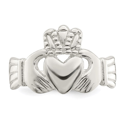 Sterling Silver Solid Claddagh Ring