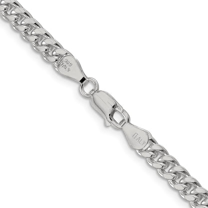 Sterling Silver 5mm Domed w/ Side D/C Curb Chain