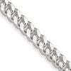Sterling Silver 6mm Domed w/ Side D/C Curb Chain
