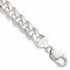 Sterling Silver 10.5mm Domed w/ Side D/C Curb Chain