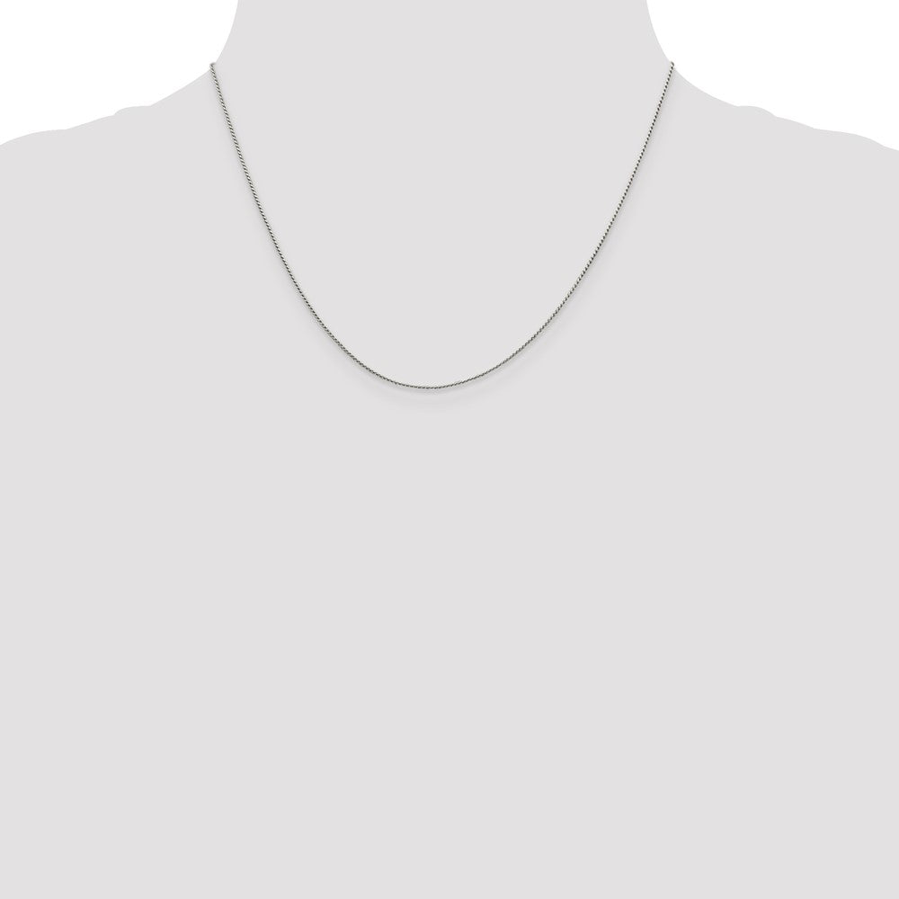 Sterling Silver .95mm Round Franco Chain w/2in ext.