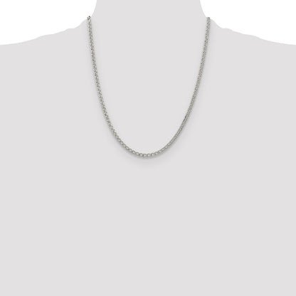 Sterling Silver 3.3mm Rambo Chain