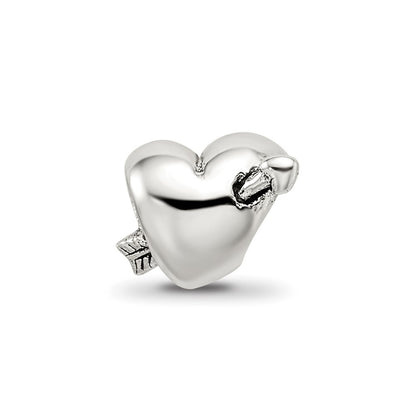 Sterling Silver Reflections Kids Heart with Arrow Bead