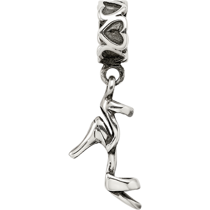 Sterling Silver Reflections High Heel Shoe Dangle Bead