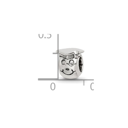 Sterling Silver Reflections Kids Happy Graduate Bead