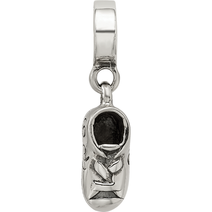 Sterling Silver Reflections Baby Shoe Dangle Bead