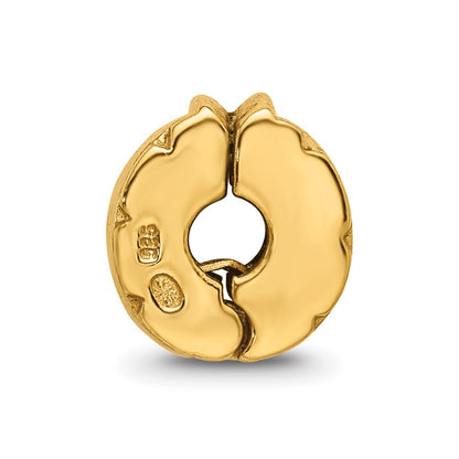 Sterling Silver Gold-plated Reflections Hinged Clip Bead