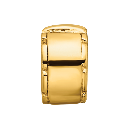 Sterling Silver Gold-plated Reflections Hinged Clip Bead