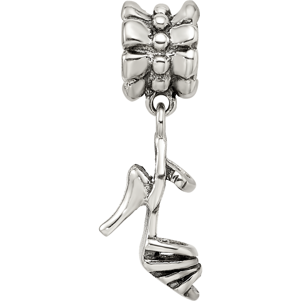 Sterling Silver Reflections High Heel Shoe Dangle Bead