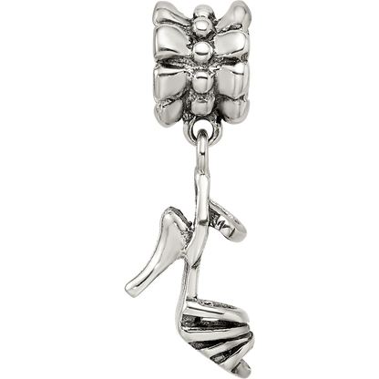 Sterling Silver Reflections High Heel Shoe Dangle Bead