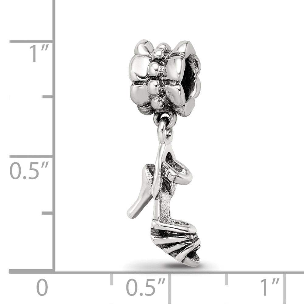 Sterling Silver Reflections High Heel Shoe Dangle Bead