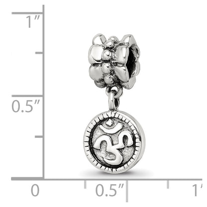 Sterling Silver Reflections Om Symbol Dangle Bead