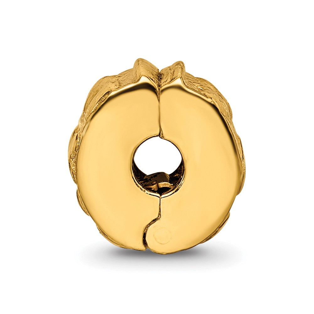 Sterling Silver Gold-plated Reflections Hinged Hearts Clip Bead