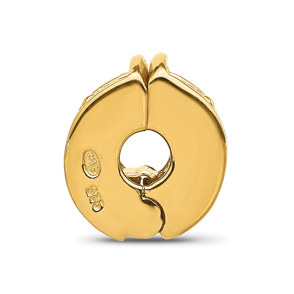 Sterling Silver Reflections Gold-plated Floral Hinged Clip Bead