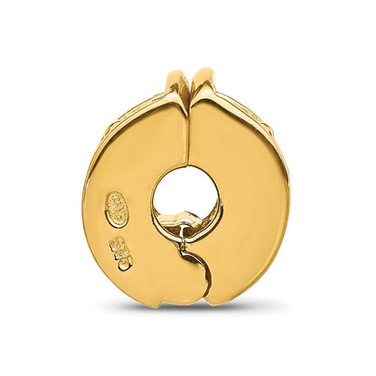 Sterling Silver Reflections Gold-plated Floral Hinged Clip Bead