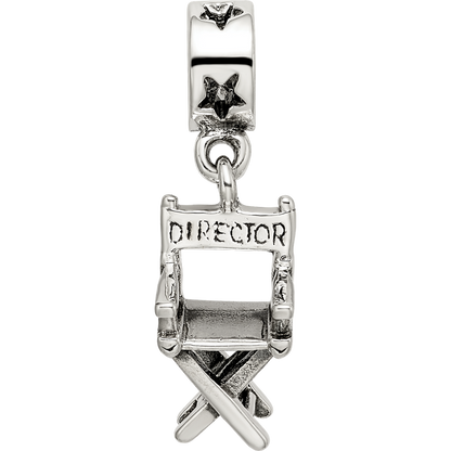 Sterling Silver Reflections Directors Chair Dangle Bead