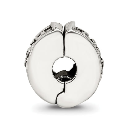 Sterling Silver Reflections Hinged Floral Clip Bead