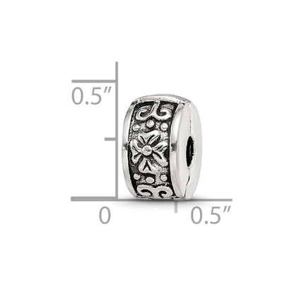 Sterling Silver Reflections Hinged Floral Clip Bead