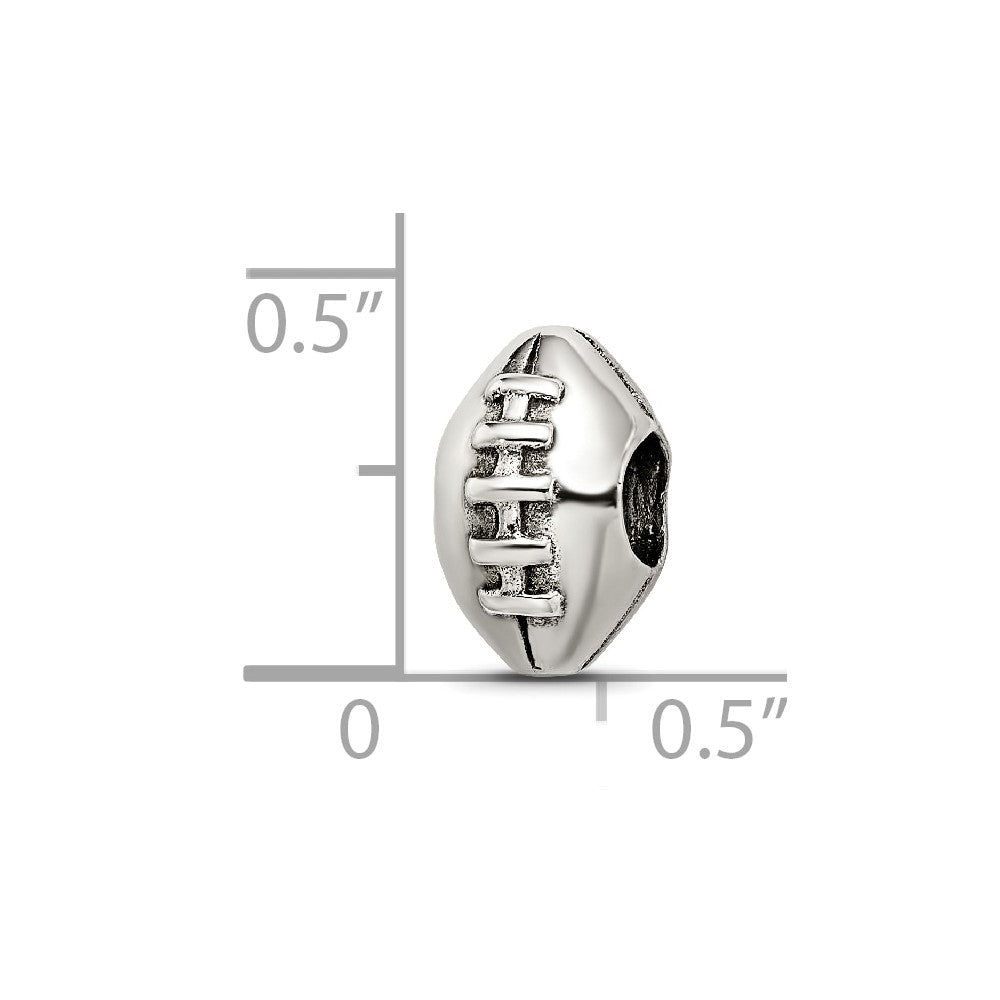 Sterling Silver Reflections Football Bead