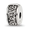 Sterling Silver Reflections Hinged Floral Clip Bead