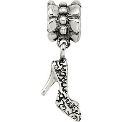 Sterling Silver Reflections High Heel Shoe Dangle Bead