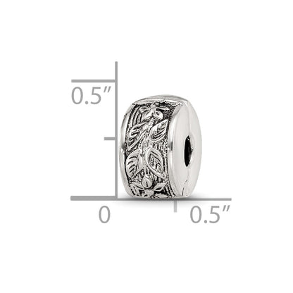 Sterling Silver Reflections Hinged Floral Clip Bead