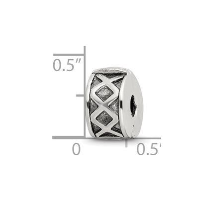 Sterling Silver Reflections Hinged X Clip Bead