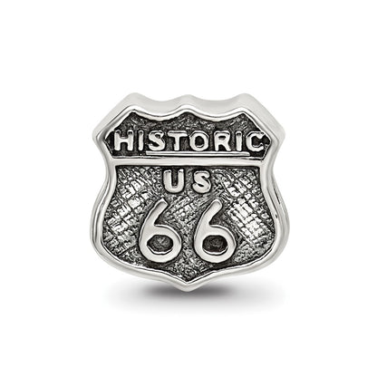 Sterling Silver Reflections Route 66 Bead