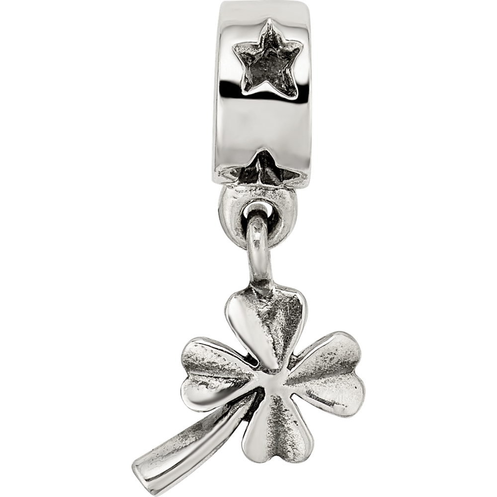 Sterling Silver Reflections 4-leaf Clover Dangle Bead