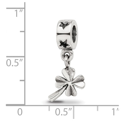 Sterling Silver Reflections 4-leaf Clover Dangle Bead