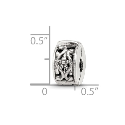 Sterling Silver Reflections Hinged Floral Clip Bead