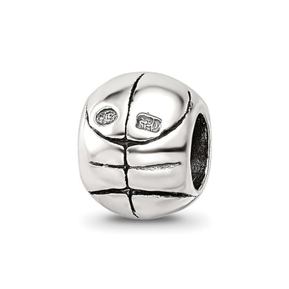 Sterling Silver Reflections Basketball Bead