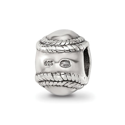 Sterling Silver Reflections Baseball Bead