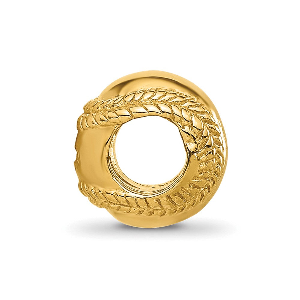 Sterling Silver Reflections Gold-plated Baseball Bead
